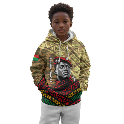 Ibrahim Traore Burkina Faso Kid Hoodie West African Revolutionary Art