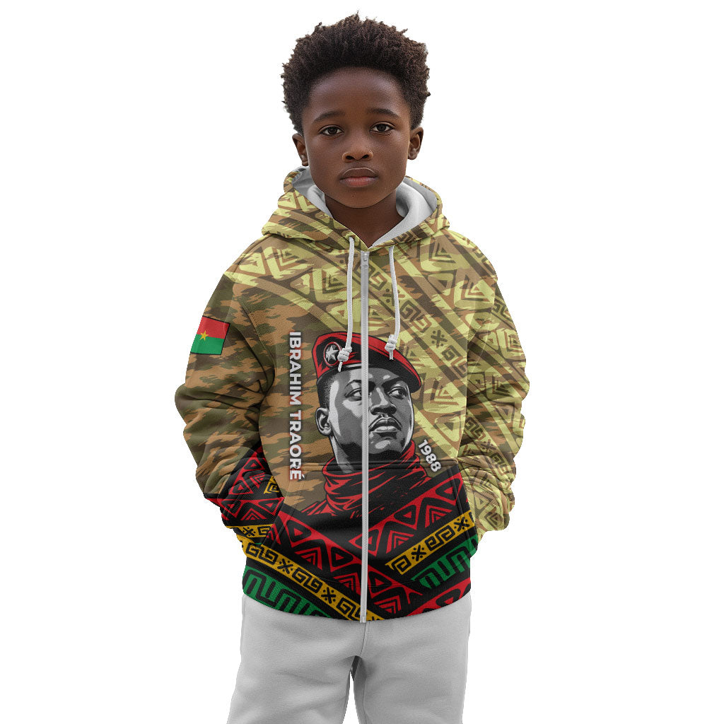 Ibrahim Traore Burkina Faso Kid Hoodie West African Revolutionary Art