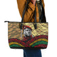 Ibrahim Traore Burkina Faso Leather Tote Bag West African Revolutionary Art