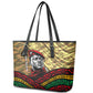 Ibrahim Traore Burkina Faso Leather Tote Bag West African Revolutionary Art