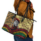 Ibrahim Traore Burkina Faso Leather Tote Bag West African Revolutionary Art