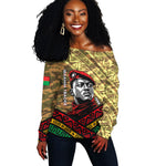 Ibrahim Traore Burkina Faso Off Shoulder Sweater West African Revolutionary Art