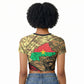 Ibrahim Traore Burkina Faso Raglan Cropped T shirt West African Revolutionary Art