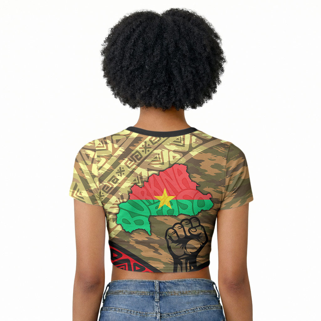 Ibrahim Traore Burkina Faso Raglan Cropped T shirt West African Revolutionary Art