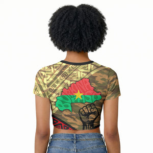 Ibrahim Traore Burkina Faso Raglan Cropped T shirt West African Revolutionary Art