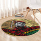 Ibrahim Traore Burkina Faso Round Carpet West African Revolutionary Art