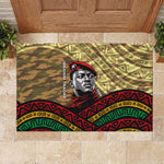 Ibrahim Traore Burkina Faso Rubber Doormat West African Revolutionary Art