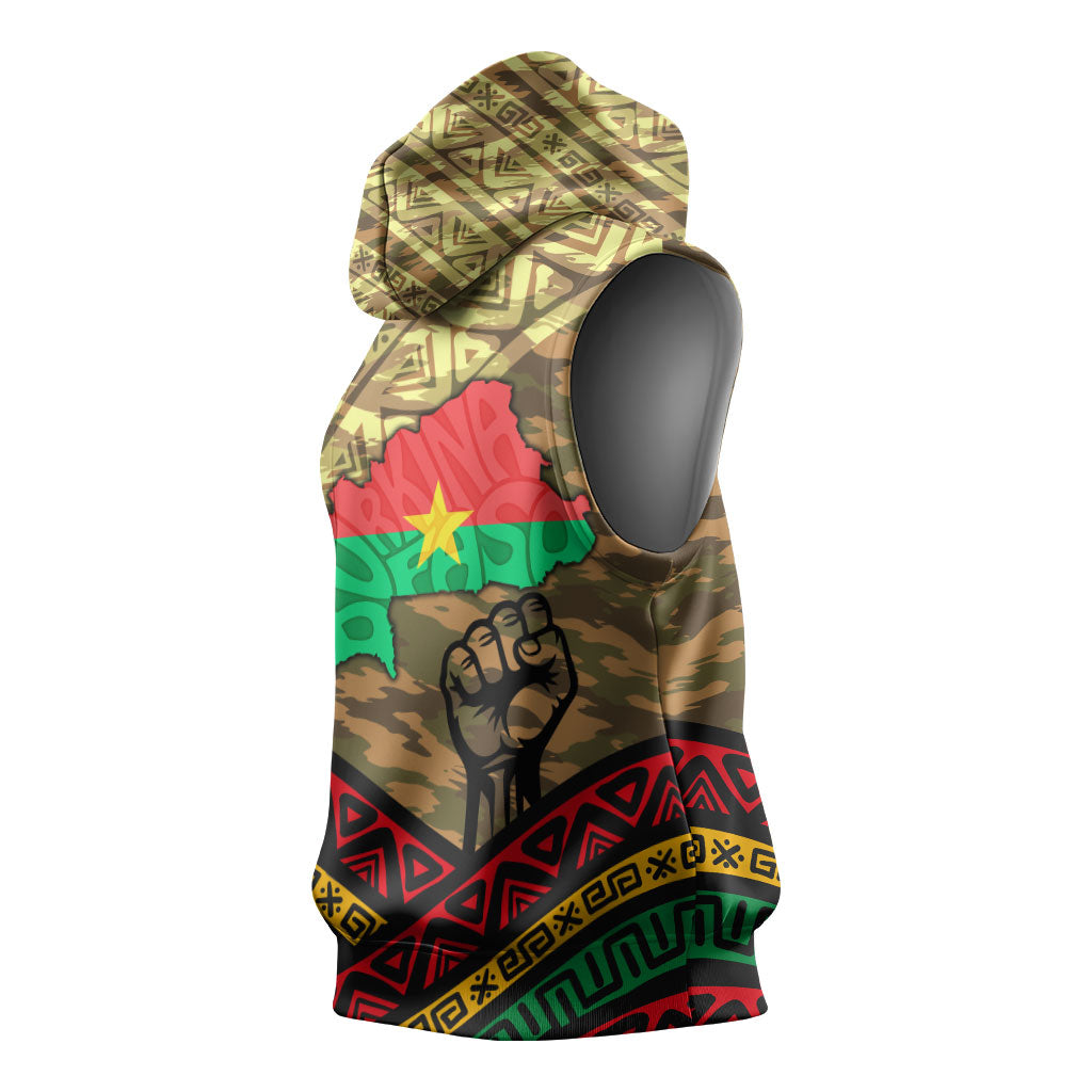 Ibrahim Traore Burkina Faso Sleeveless Hoodie West African Revolutionary Art