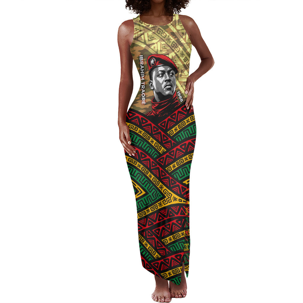 Ibrahim Traore Burkina Faso Tank Maxi Dress West African Revolutionary Art