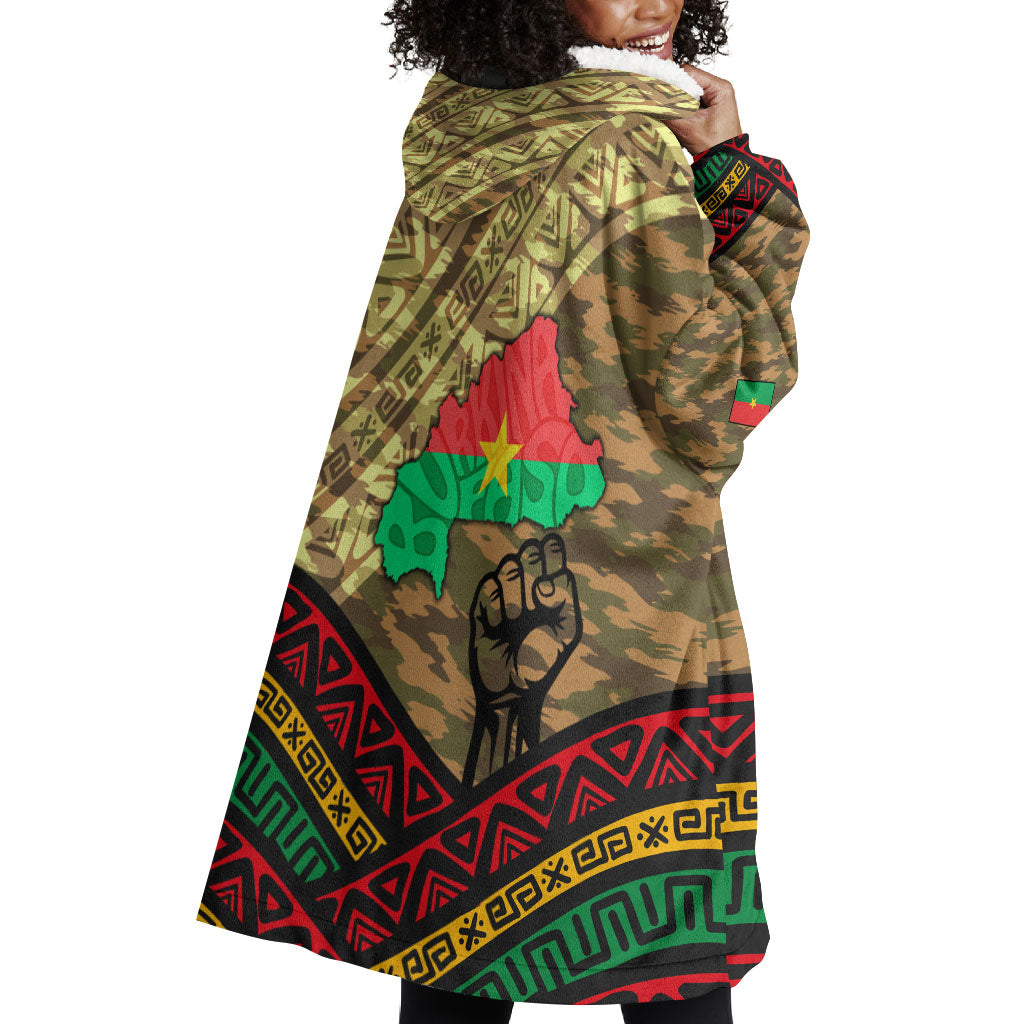 Ibrahim Traore Burkina Faso Wearable Blanket Hoodie West African Revolutionary Art