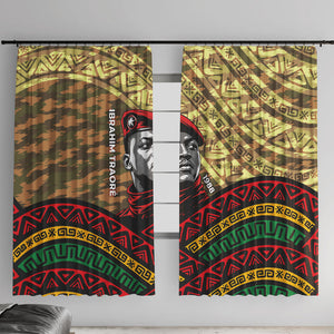Ibrahim Traore Burkina Faso Window Curtain West African Revolutionary Art