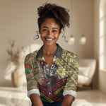 Ibrahim Traore Burkina Faso Women Casual Shirt West African Revolutionary Art