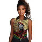 Ibrahim Traore Burkina Faso Women Sleeveless Polo Shirt West African Revolutionary Art