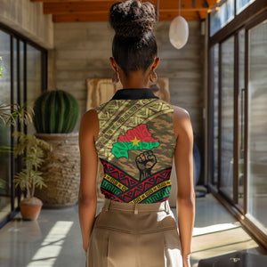 Ibrahim Traore Burkina Faso Women Sleeveless Polo Shirt West African Revolutionary Art