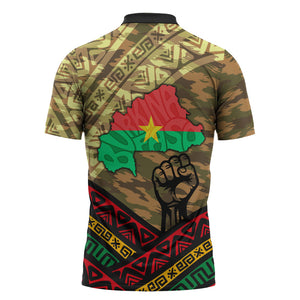 Ibrahim Traore Burkina Faso Zipper Polo Shirt West African Revolutionary Art