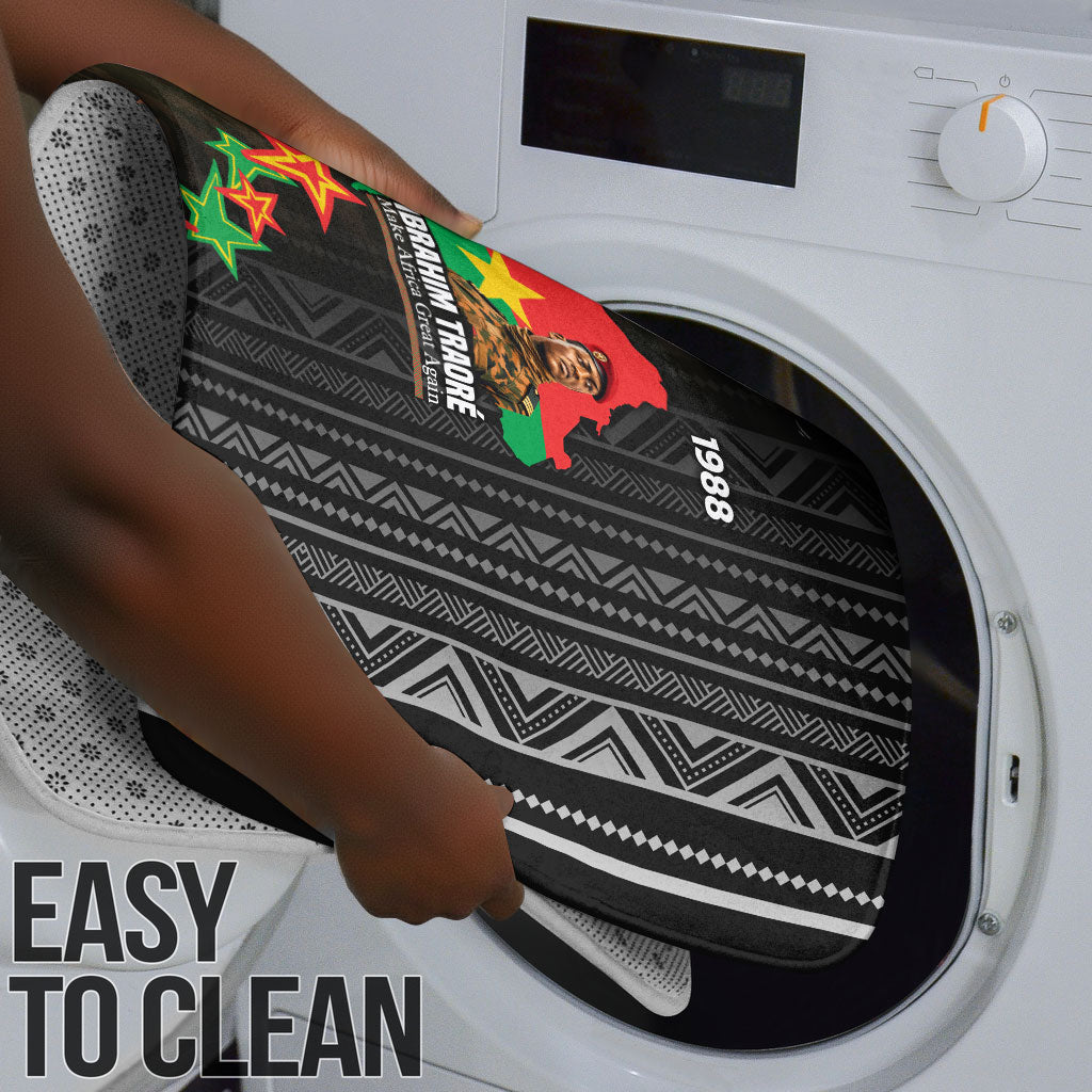 Ibrahim Traore Burkina Faso Make Africa Great Again Bathroom Set West African Patriotic Military Tribal Patterns