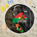 Ibrahim Traore Burkina Faso Make Africa Great Again Beach Blanket West African Patriotic Military Tribal Patterns