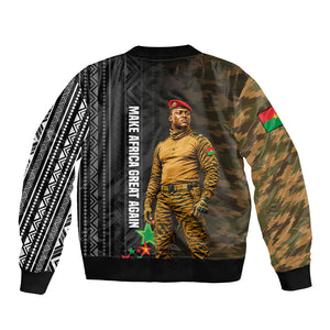 Ibrahim Traore Burkina Faso Make Africa Great Again Bomber Jacket West African Patriotic Military Tribal Patterns