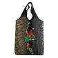 Ibrahim Traore Burkina Faso Make Africa Great Again Grocery Bag West African Patriotic Military Tribal Patterns