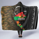 Ibrahim Traore Burkina Faso Make Africa Great Again Hooded Blanket West African Patriotic Military Tribal Patterns