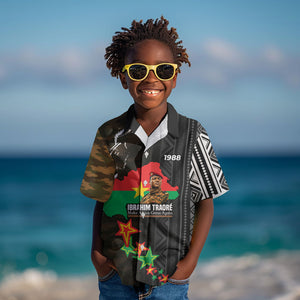Ibrahim Traore Burkina Faso Make Africa Great Again Kid Hawaiian Shirt West African Patriotic Military Tribal Patterns