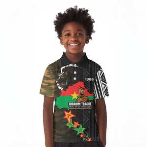 Ibrahim Traore Burkina Faso Make Africa Great Again Kid Polo Shirt West African Patriotic Military Tribal Patterns