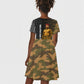 Ibrahim Traore Burkina Faso Make Africa Great Again Kid Short Sleeve Dress West African Patriotic Military Tribal Patterns