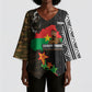 Ibrahim Traore Burkina Faso Make Africa Great Again Kimono Sleeve Blouse West African Patriotic Military Tribal Patterns
