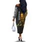 Ibrahim Traore Burkina Faso Make Africa Great Again Off The Shoulder Long Sleeve Dress West African Patriotic Military Tribal Patterns