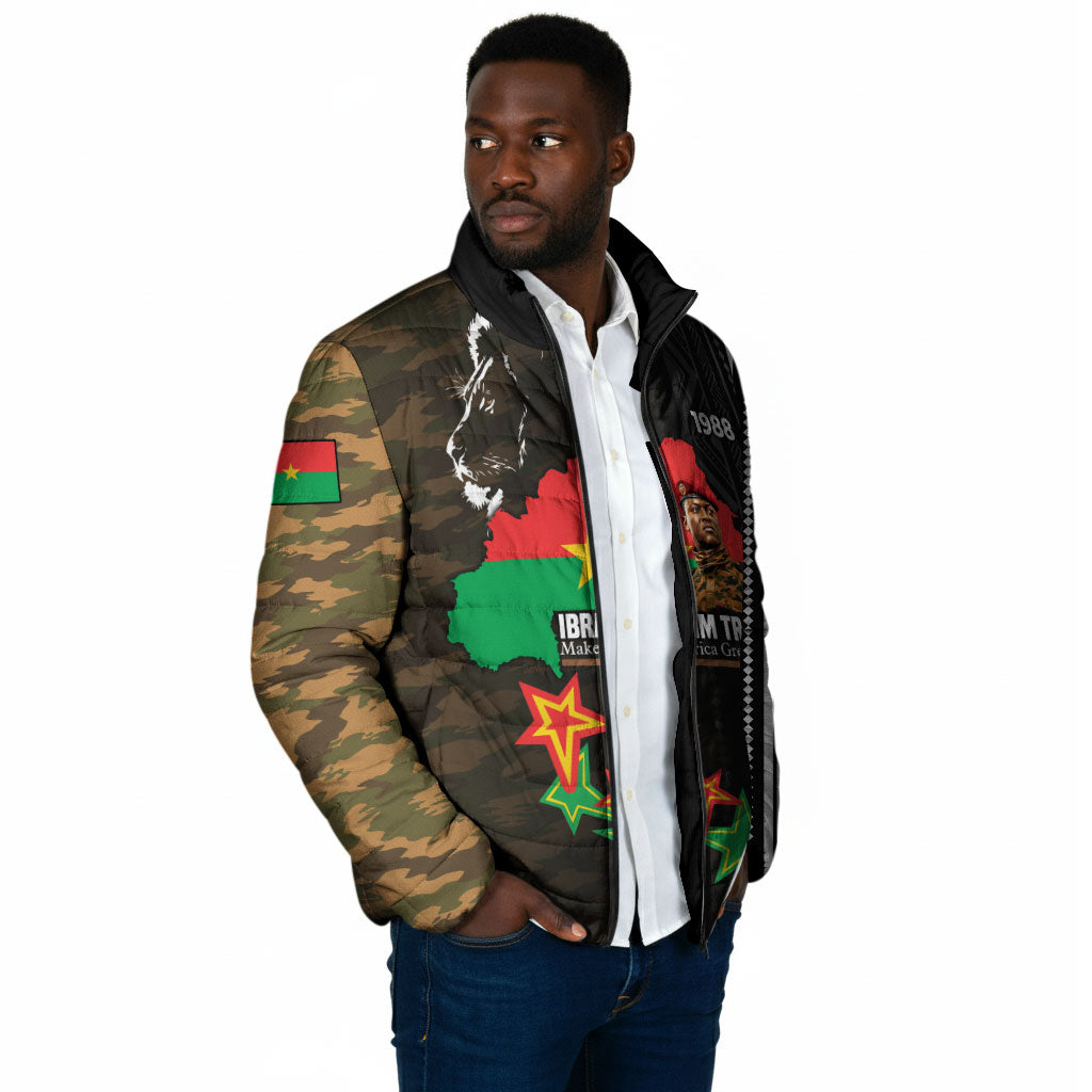 Ibrahim Traore Burkina Faso Make Africa Great Again Padded Jacket West African Patriotic Military Tribal Patterns