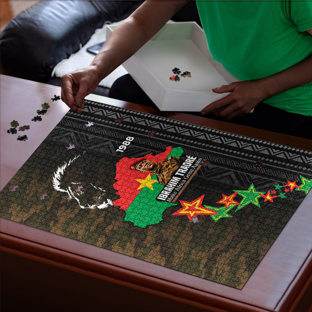 Ibrahim Traore Burkina Faso Make Africa Great Again Puzzle West African Patriotic Military Tribal Patterns