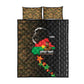 Ibrahim Traore Burkina Faso Make Africa Great Again Quilt Bed Set West African Patriotic Military Tribal Patterns
