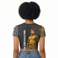Ibrahim Traore Burkina Faso Make Africa Great Again Raglan Cropped T shirt West African Patriotic Military Tribal Patterns