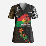 Ibrahim Traore Burkina Faso Make Africa Great Again Scrub Top West African Patriotic Military Tribal Patterns