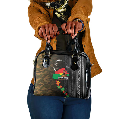 Ibrahim Traore Burkina Faso Make Africa Great Again Shoulder Handbag West African Patriotic Military Tribal Patterns