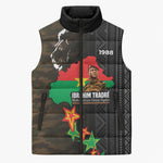 Ibrahim Traore Burkina Faso Make Africa Great Again Sleeveless Puffer Jacket West African Patriotic Military Tribal Patterns