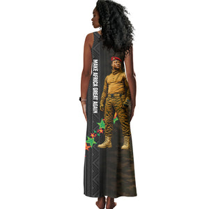 Ibrahim Traore Burkina Faso Make Africa Great Again Tank Maxi Dress West African Patriotic Military Tribal Patterns