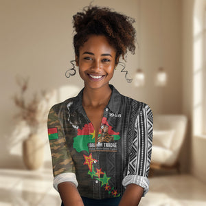 Ibrahim Traore Burkina Faso Make Africa Great Again Women Casual Shirt West African Patriotic Military Tribal Patterns