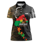 Ibrahim Traore Burkina Faso Make Africa Great Again Women Polo Shirt West African Patriotic Military Tribal Patterns