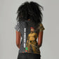 Ibrahim Traore Burkina Faso Make Africa Great Again Women V-Neck T-Shirt West African Patriotic Military Tribal Patterns