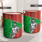 Ibrahim Traore Burkina Faso Fearless Leadership Laundry Basket West African Tribal Pattern And Patriotic Camo Art