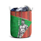 Ibrahim Traore Burkina Faso Fearless Leadership Laundry Basket West African Tribal Pattern And Patriotic Camo Art
