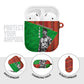 Ibrahim Traore Burkina Faso Fearless Leadership AirPods Case West African Tribal Pattern And Patriotic Camo Art