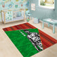 Ibrahim Traore Burkina Faso Fearless Leadership Area Rug West African Tribal Pattern And Patriotic Camo Art