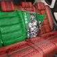 Ibrahim Traore Burkina Faso Fearless Leadership Back Car Seat Cover West African Tribal Pattern And Patriotic Camo Art