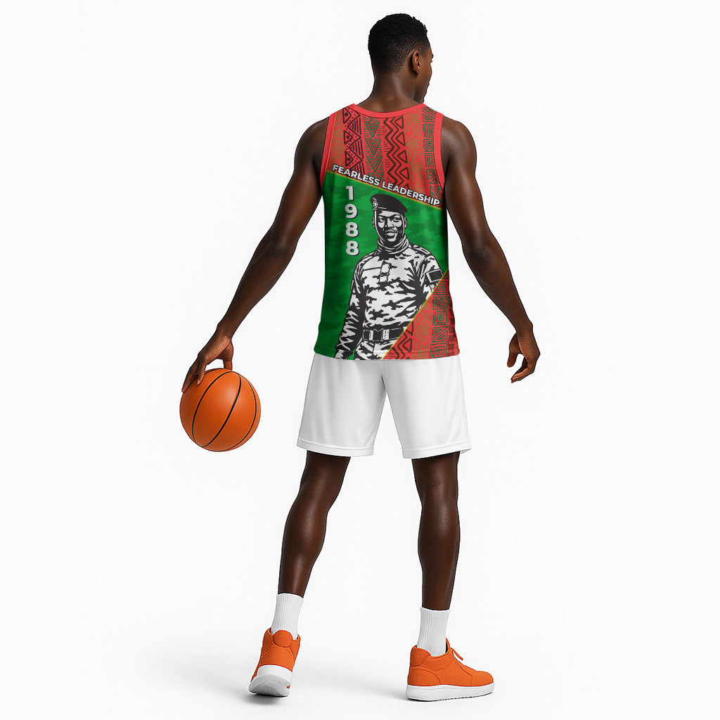 Ibrahim Traore Burkina Faso Fearless Leadership Basketball Jersey West African Tribal Pattern And Patriotic Camo Art