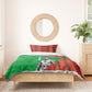 Ibrahim Traore Burkina Faso Fearless Leadership Bedding Set West African Tribal Pattern And Patriotic Camo Art