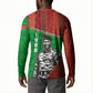 Ibrahim Traore Burkina Faso Fearless Leadership Button Sweatshirt West African Tribal Pattern And Patriotic Camo Art