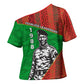 Ibrahim Traore Burkina Faso Fearless Leadership Cross Shoulder Shirt West African Tribal Pattern And Patriotic Camo Art