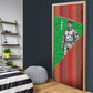 Ibrahim Traore Burkina Faso Fearless Leadership Door Cover West African Tribal Pattern And Patriotic Camo Art